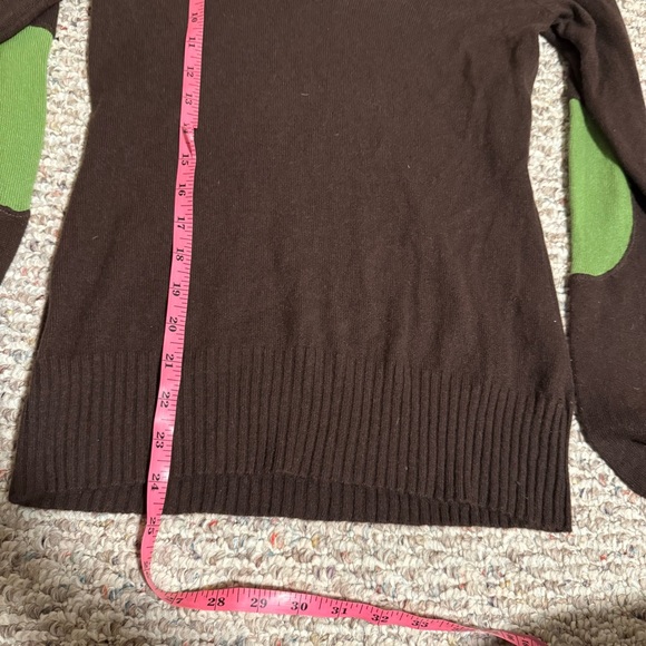 Tory Burch 100% Cashmere V Neck Sweater Brown- Size Small - Picture 5 of 6